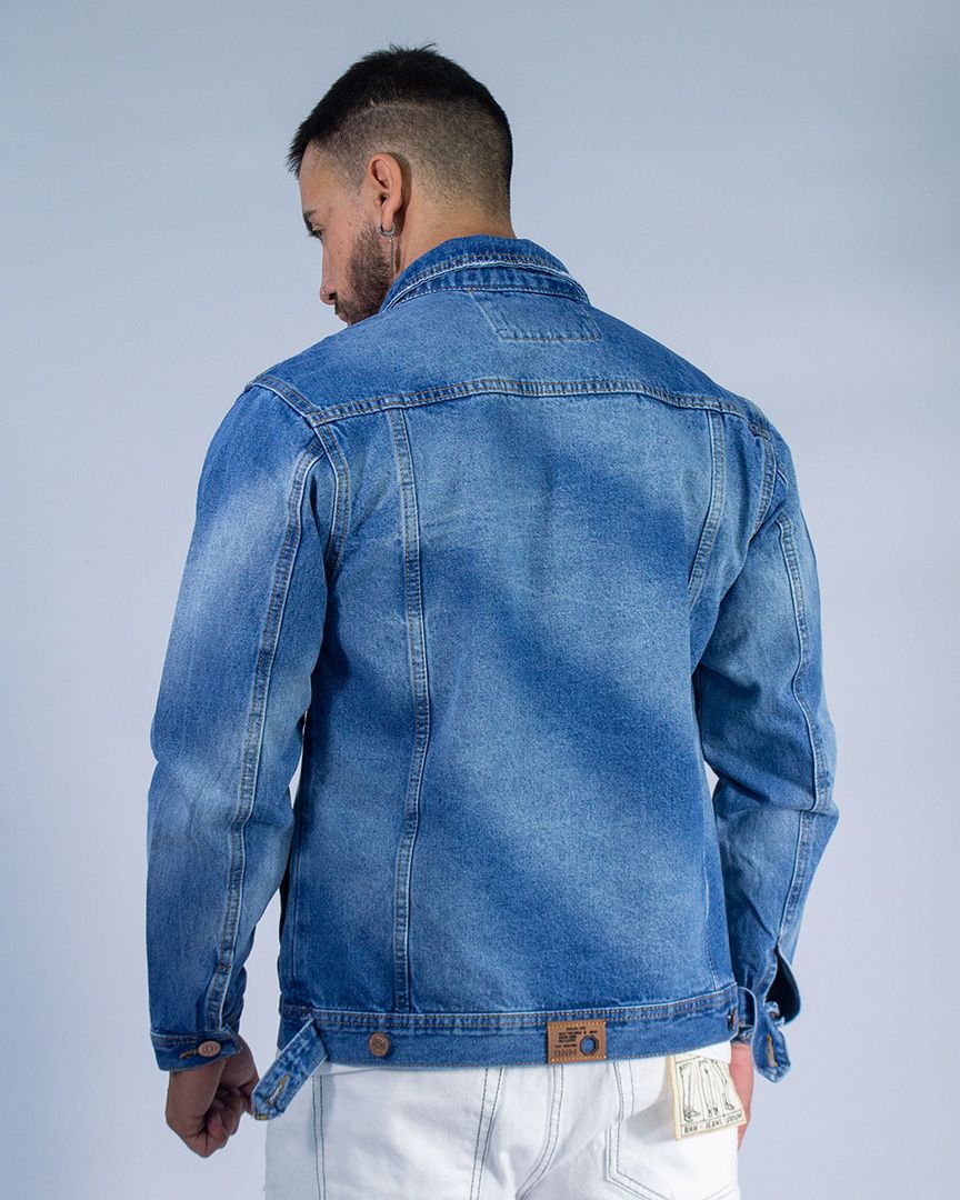 CHAQUETA SLIM CLASICA AZUL MEDIO