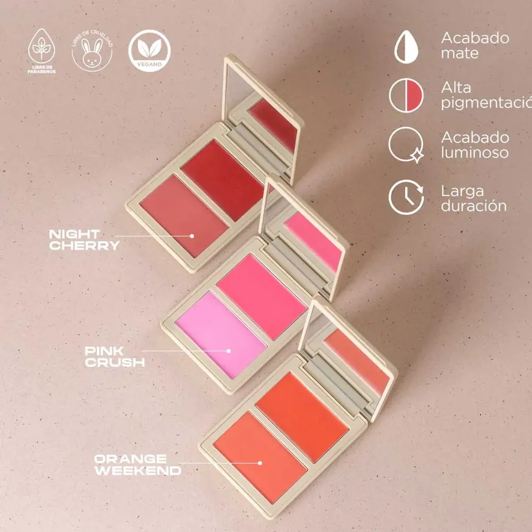 DUO RUBOR EN CREMA Y COMPACTO ANTENEA 