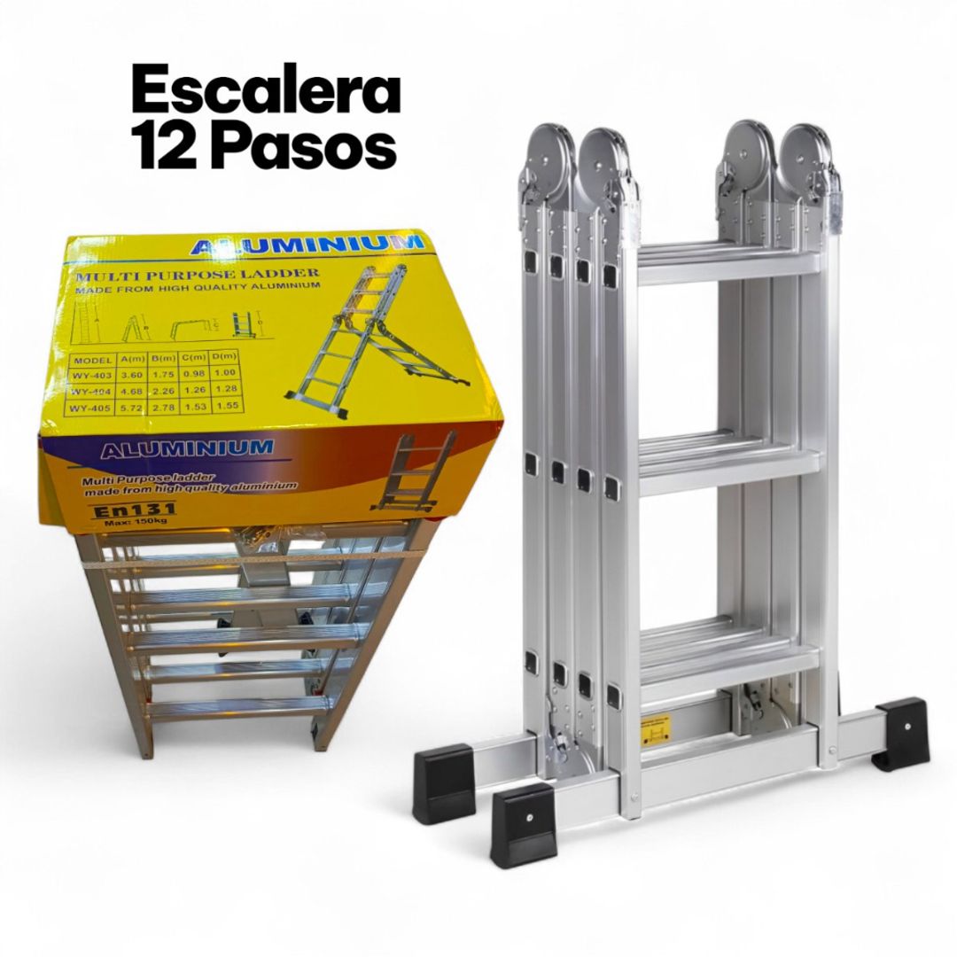 Escalera multifuncional 12 pasos