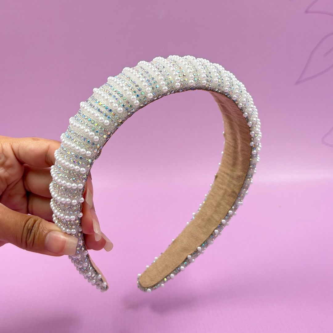 DIADEMA PERLAS BLANCAS