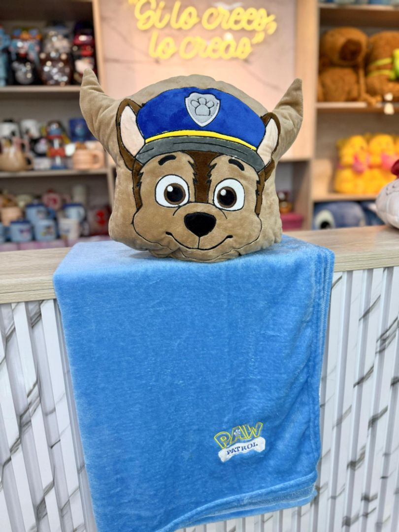 cobija almohada PAW PATROL de peluche
