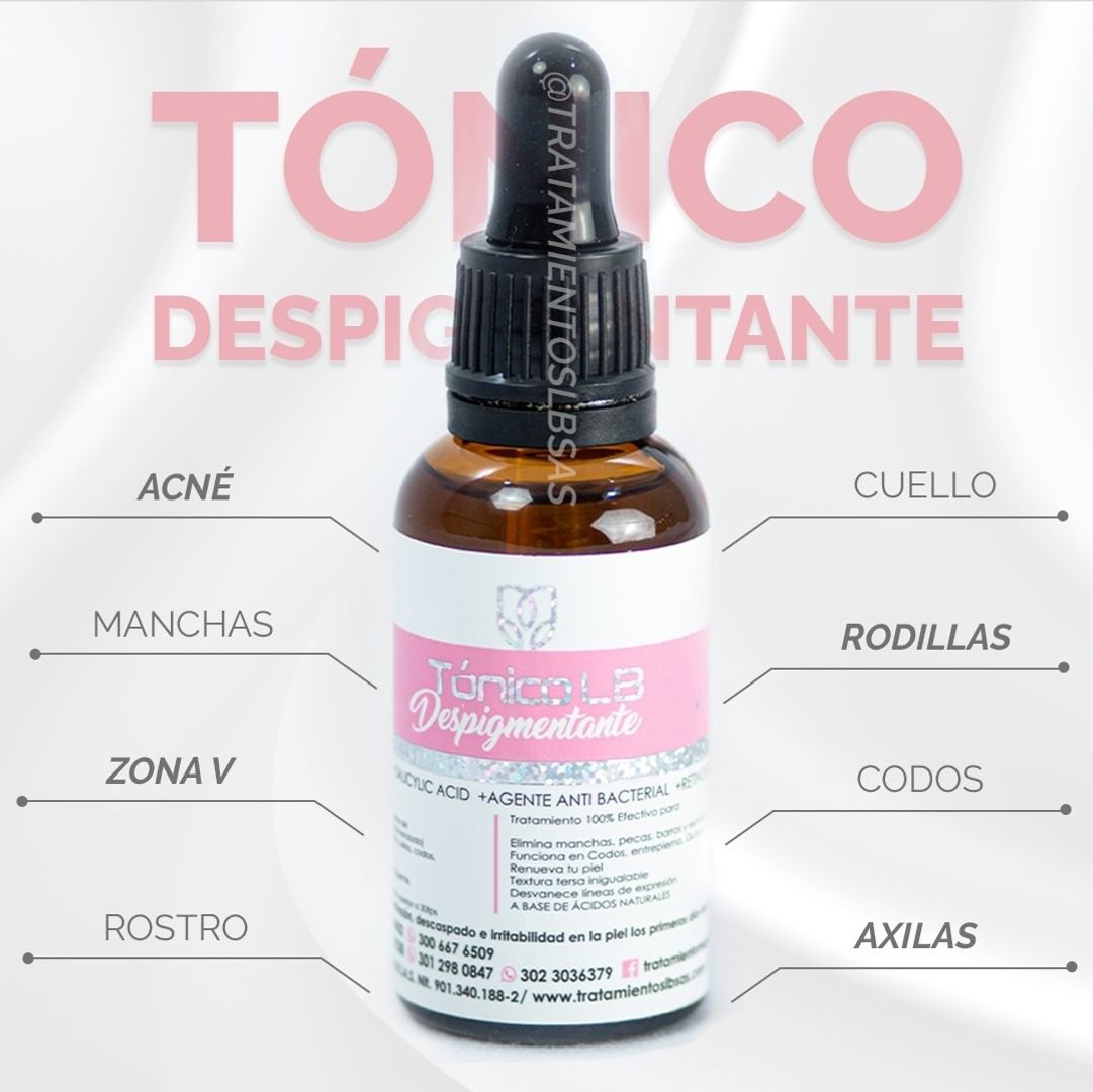Tonico despigmentante LB -  Tratamiento acne y manchas