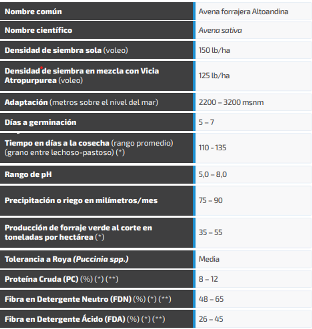 Avena Agrosavia Altoandina x Kilo