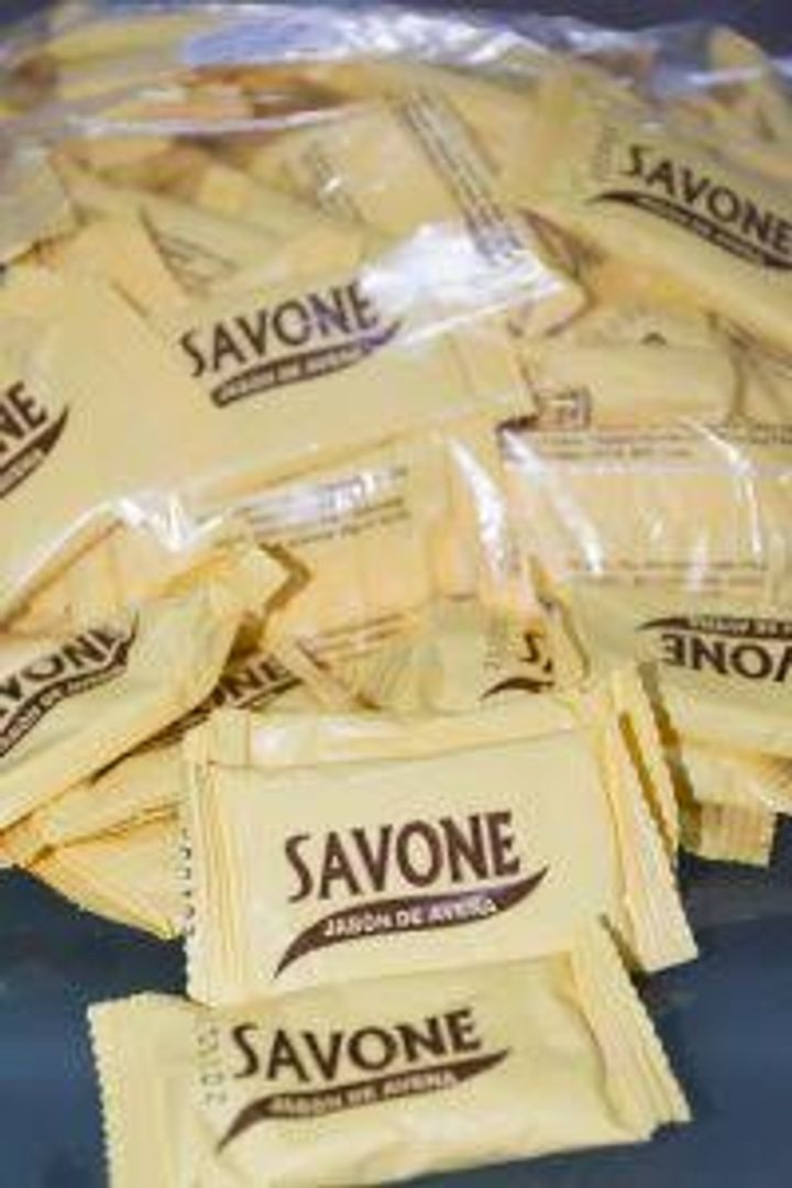 E. JABON HOTELERO SAVONE AVENA BOLSA X 50 UND - CJ X 12 BOLSAS