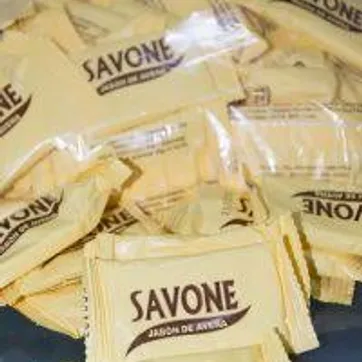 Imagen del producto E. JABON HOTELERO SAVONE AVENA BOLSA X 50 UND - CJ X 12 BOLSAS