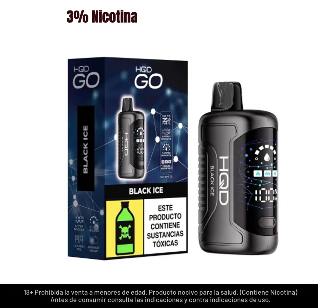 HQD Go Black Ice 35.000 Puffs 3% Nic