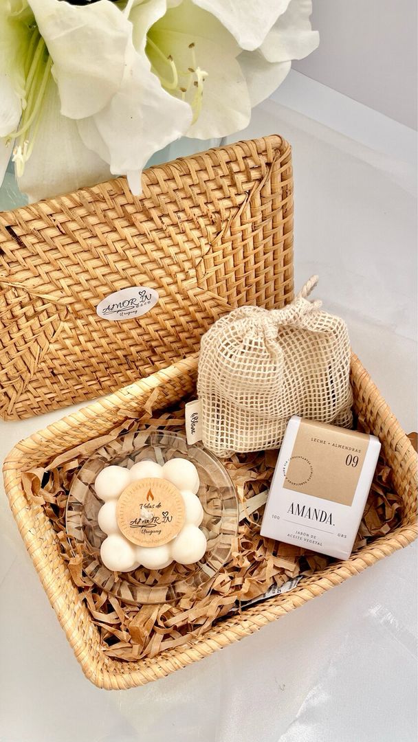 Set Obsequio Canasto Bambu VENDIDO 