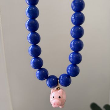 Imagen del producto Collar cerdito rosa 