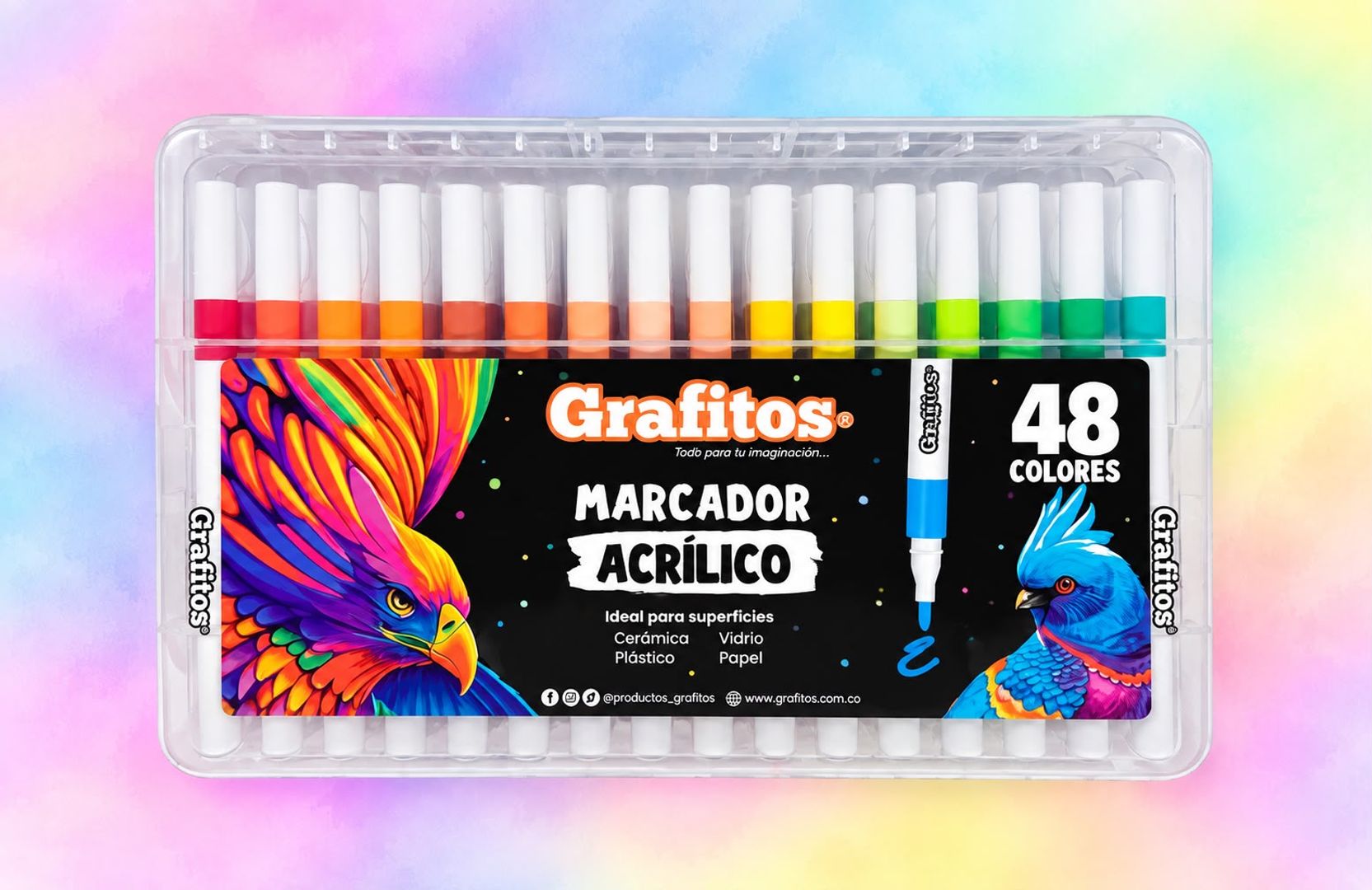 Marcadores Acrilicos Grafito x 48