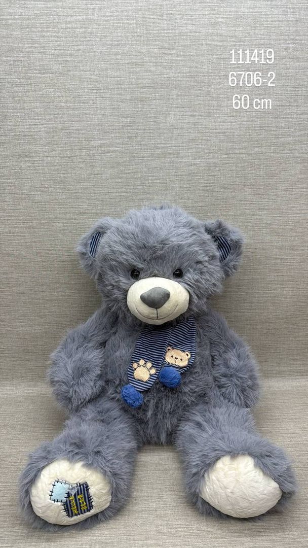 OSO PELUDITO CON BUFANDA 60 CM