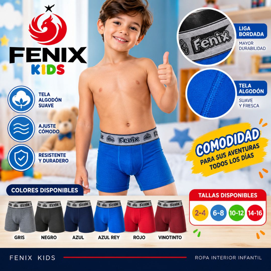 BOXER FENIX NIÑO ALGODON (DOC)