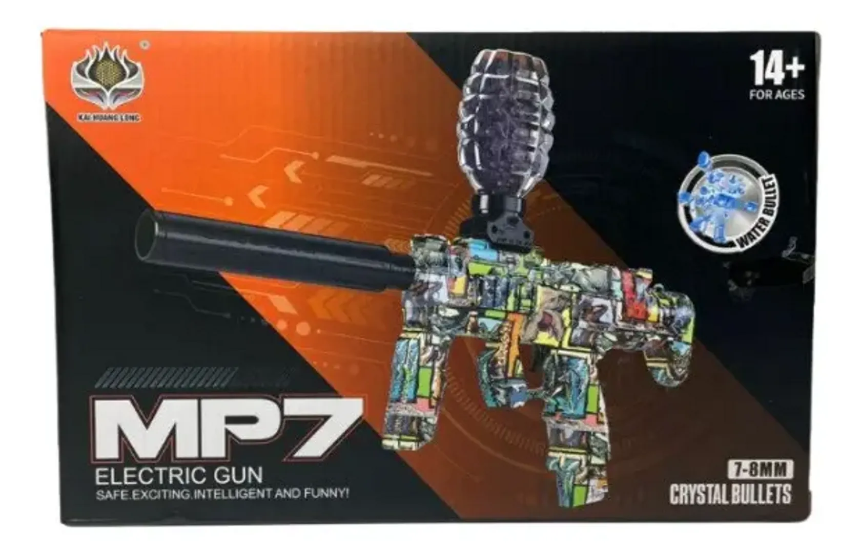 JUGUETE PISTOLA AMETRALLADORA MP7 HIDROGEL CAMUFLADA