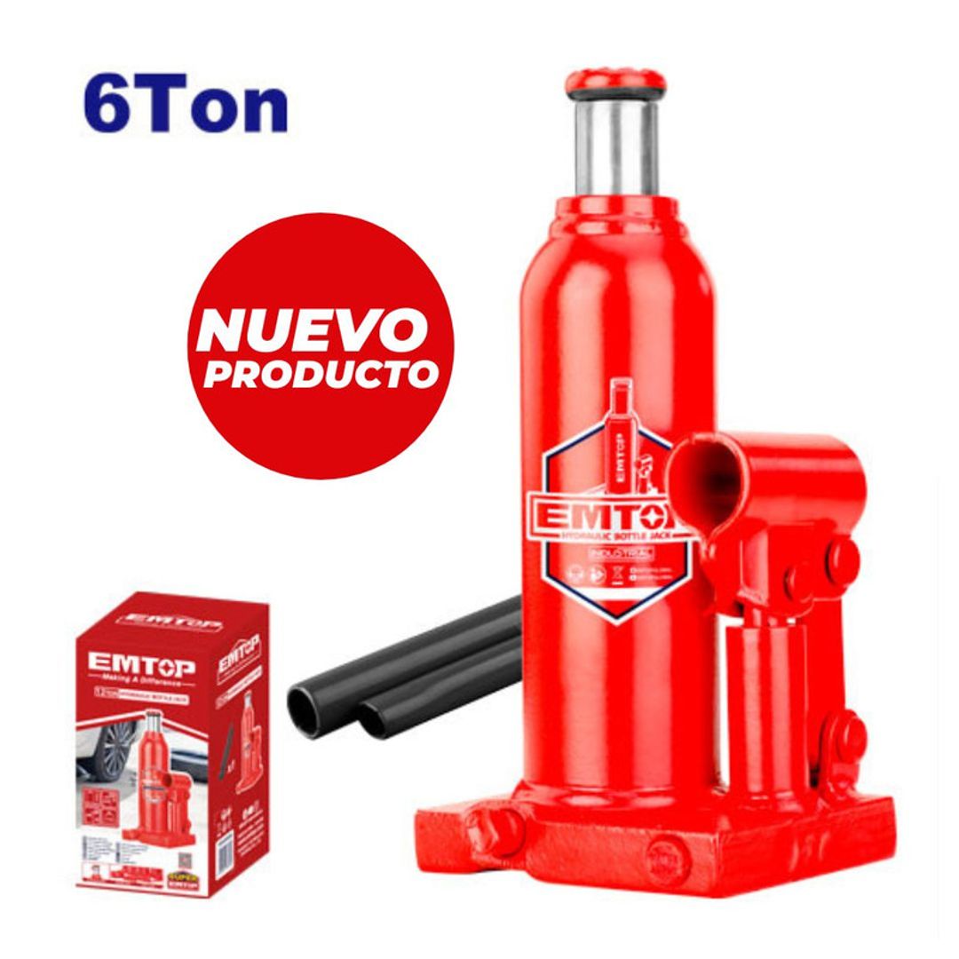 EMTOP GATO HIDRAULICO 6TON TIPO BOTELLA SUPER EMTOP