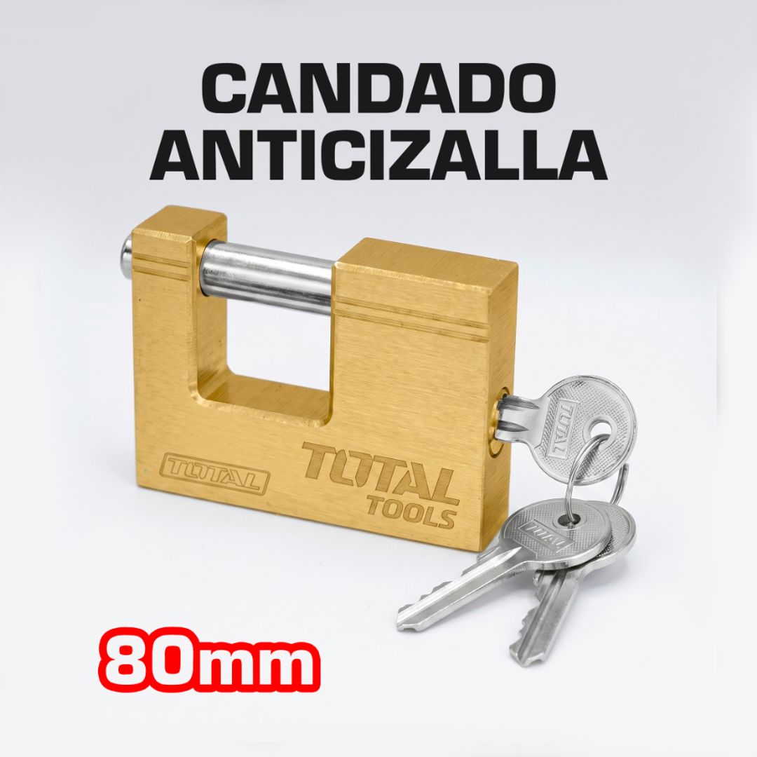 CANDADO ANTICIZALLA 80MM DORADO