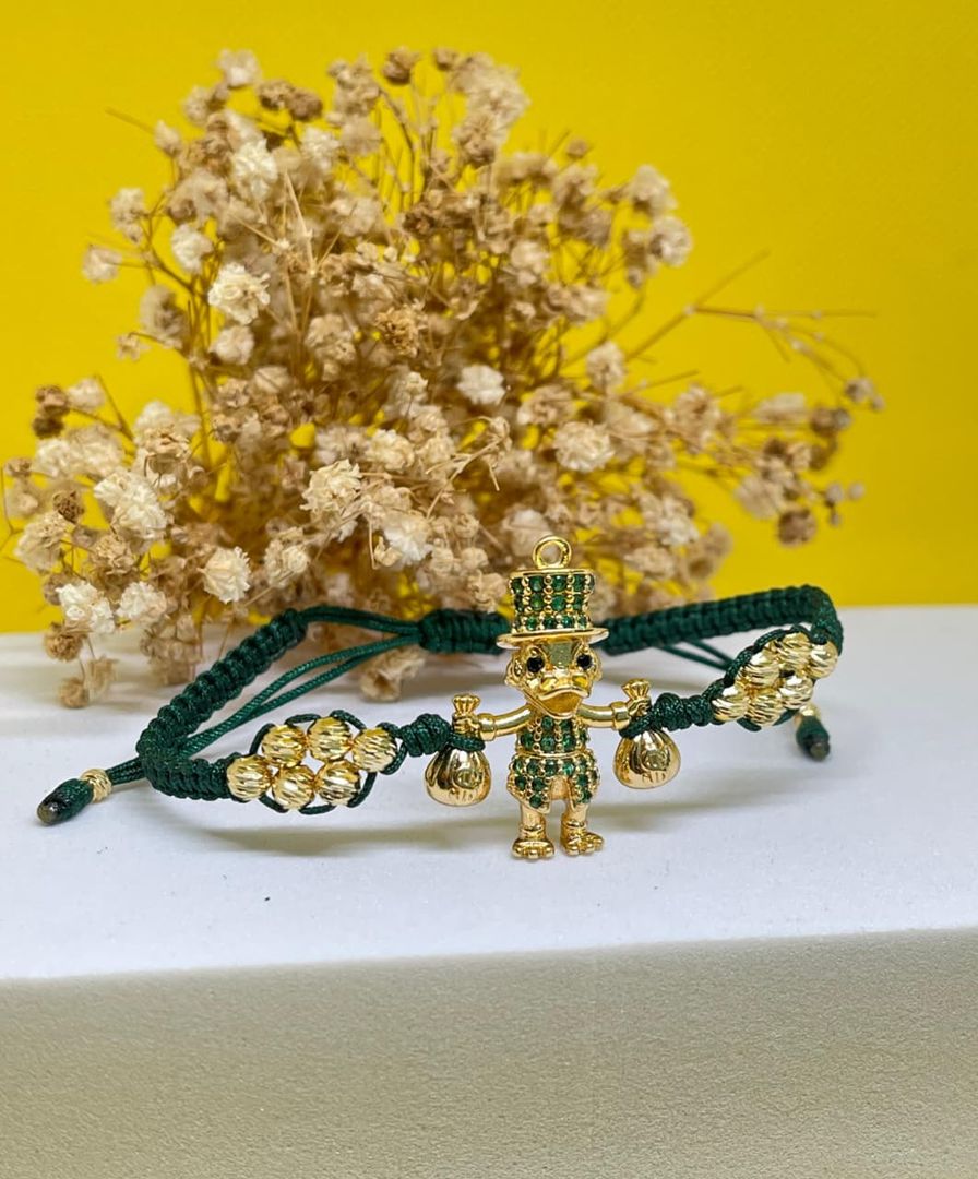 Pulsera Tio Rico en verde balin 4mm italy