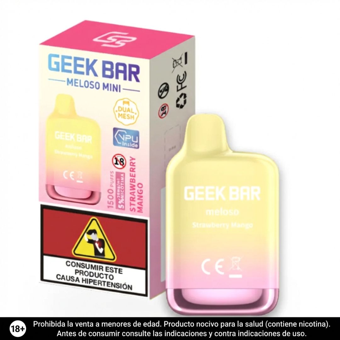 Geek Bar Strawberry Mango 1500 Puffs Meloso Mini