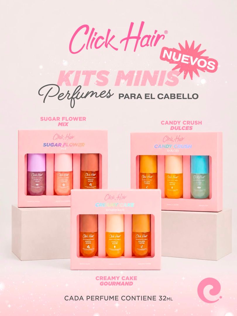 Kits mini perfumes para el cabello 