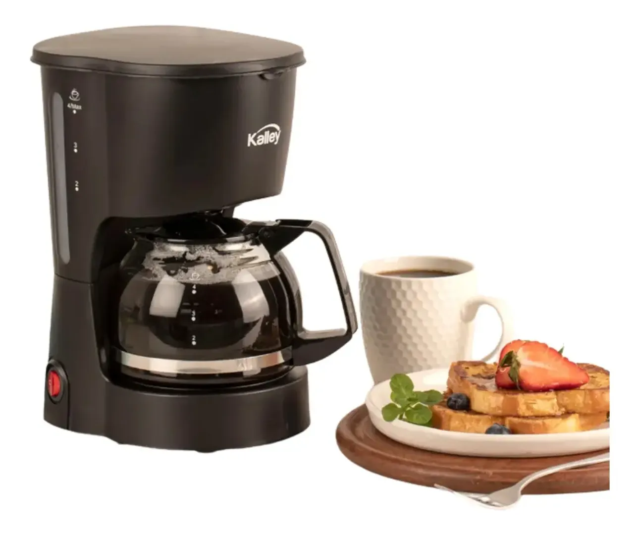 CAFETERA KALLEY 4 TAZAS NEGRA
