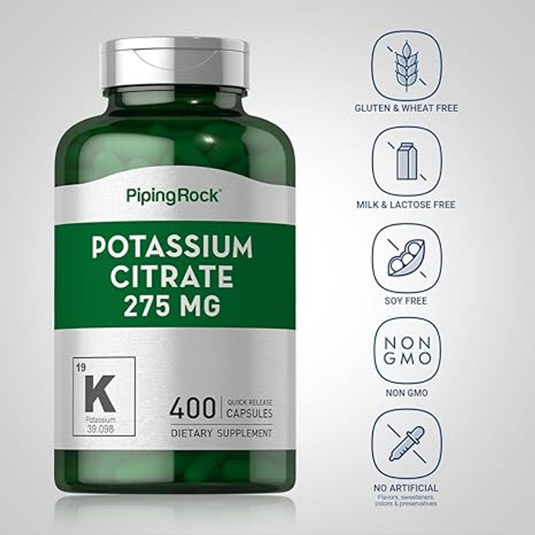 Potasio Citrato de Potasio 275MG 400 CAPPiping Rock