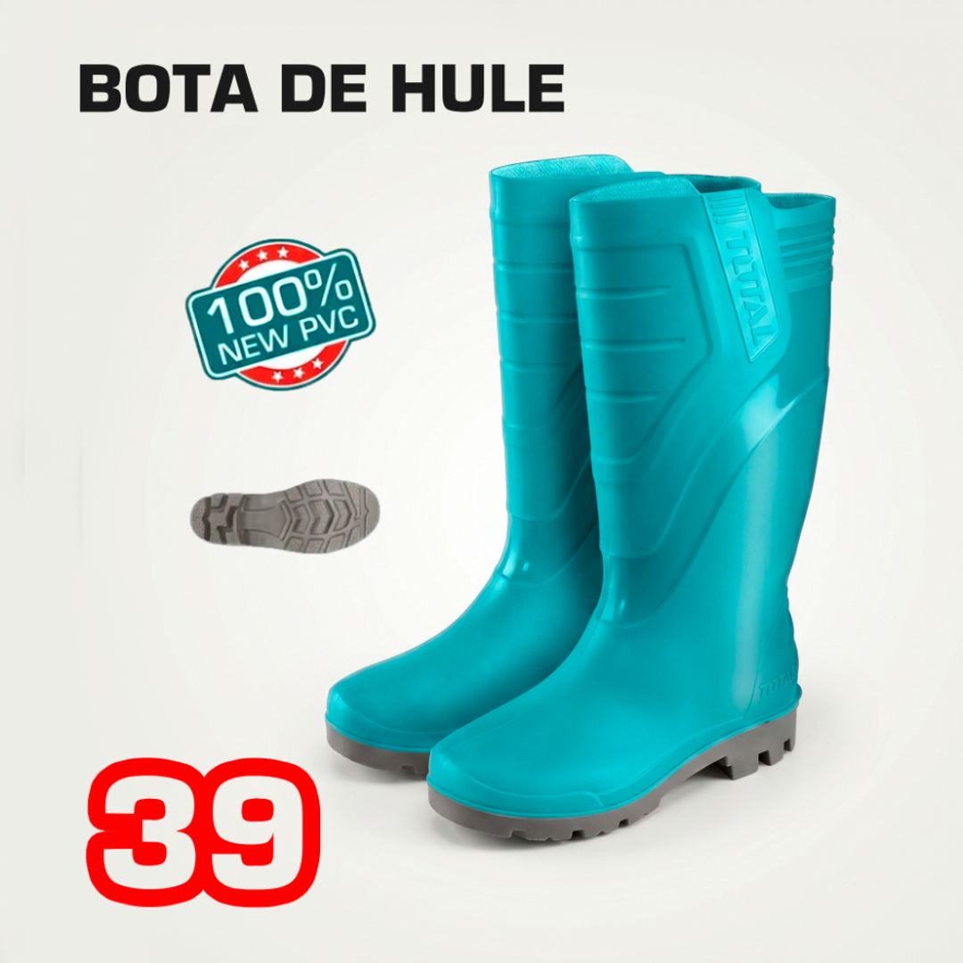 BOTAS DE HULE TALLA N° 39    COLOR VERDE