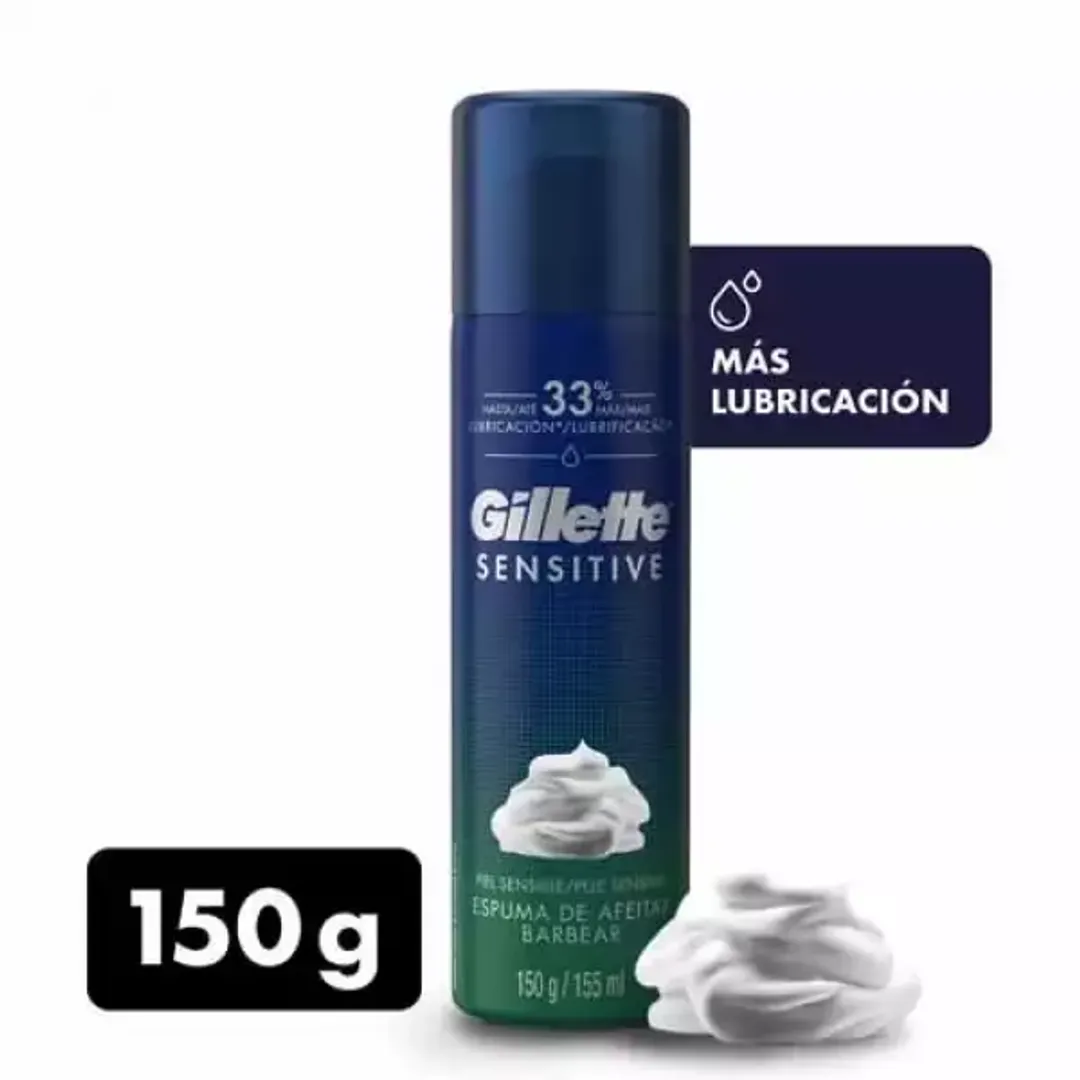 ESPUMA AFEITAR GILLETTE SENSITIVE*150G