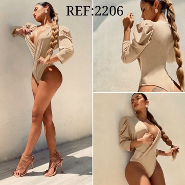 Imagen del producto Body manga larga escote profundo