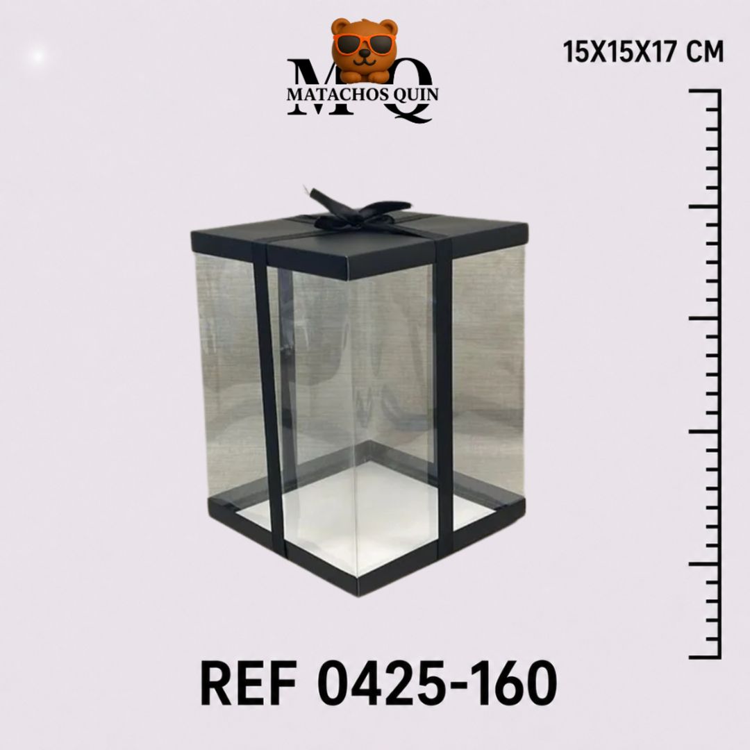 CAJA DE ACETATO NEGRA PEQUEÑA