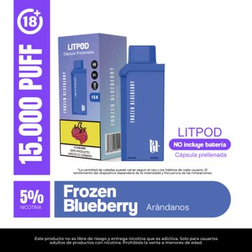 Imagen del producto Pod Lit Frozen Blueberry 15.000 Puffs Recarga