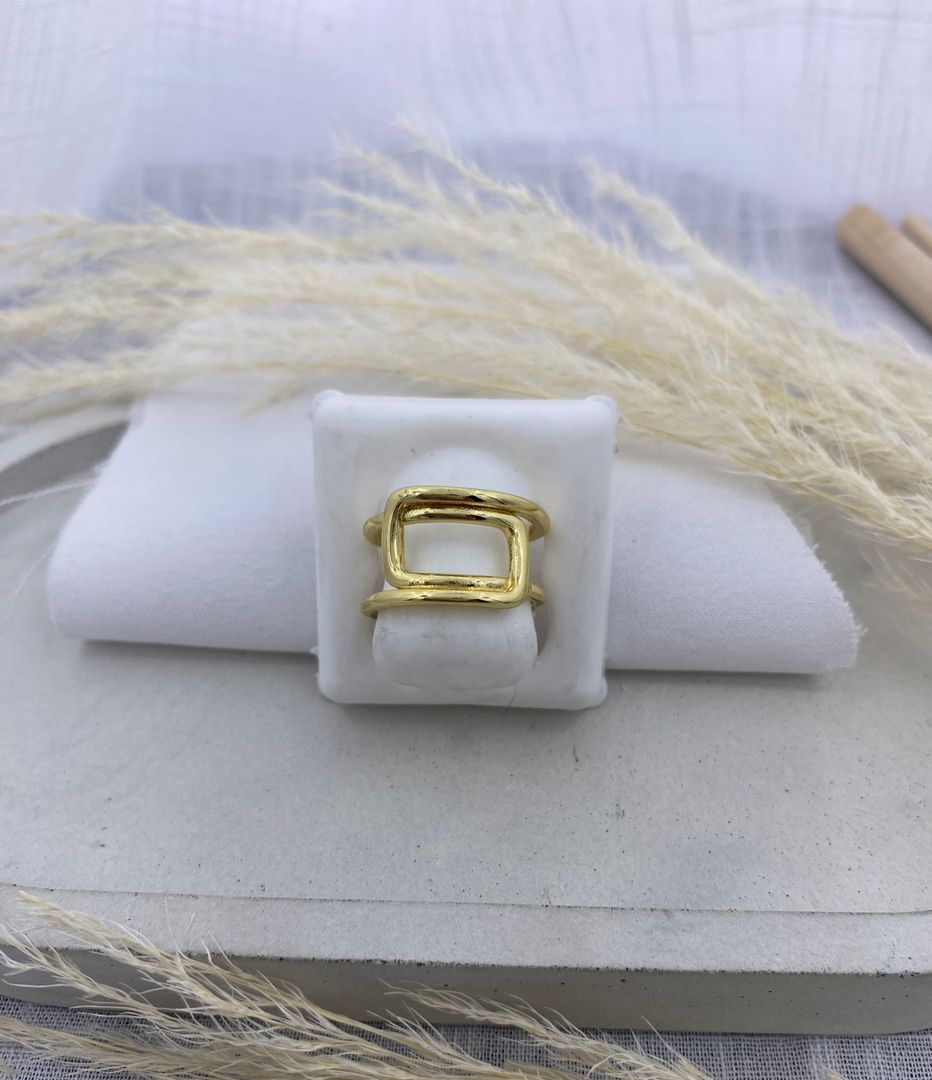 Anillo, dorado, covergold 