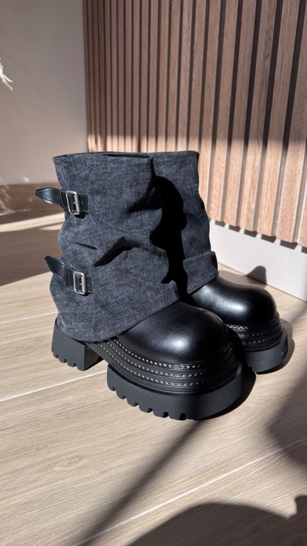 BOTAS DENIM ERRAJES NEGRO