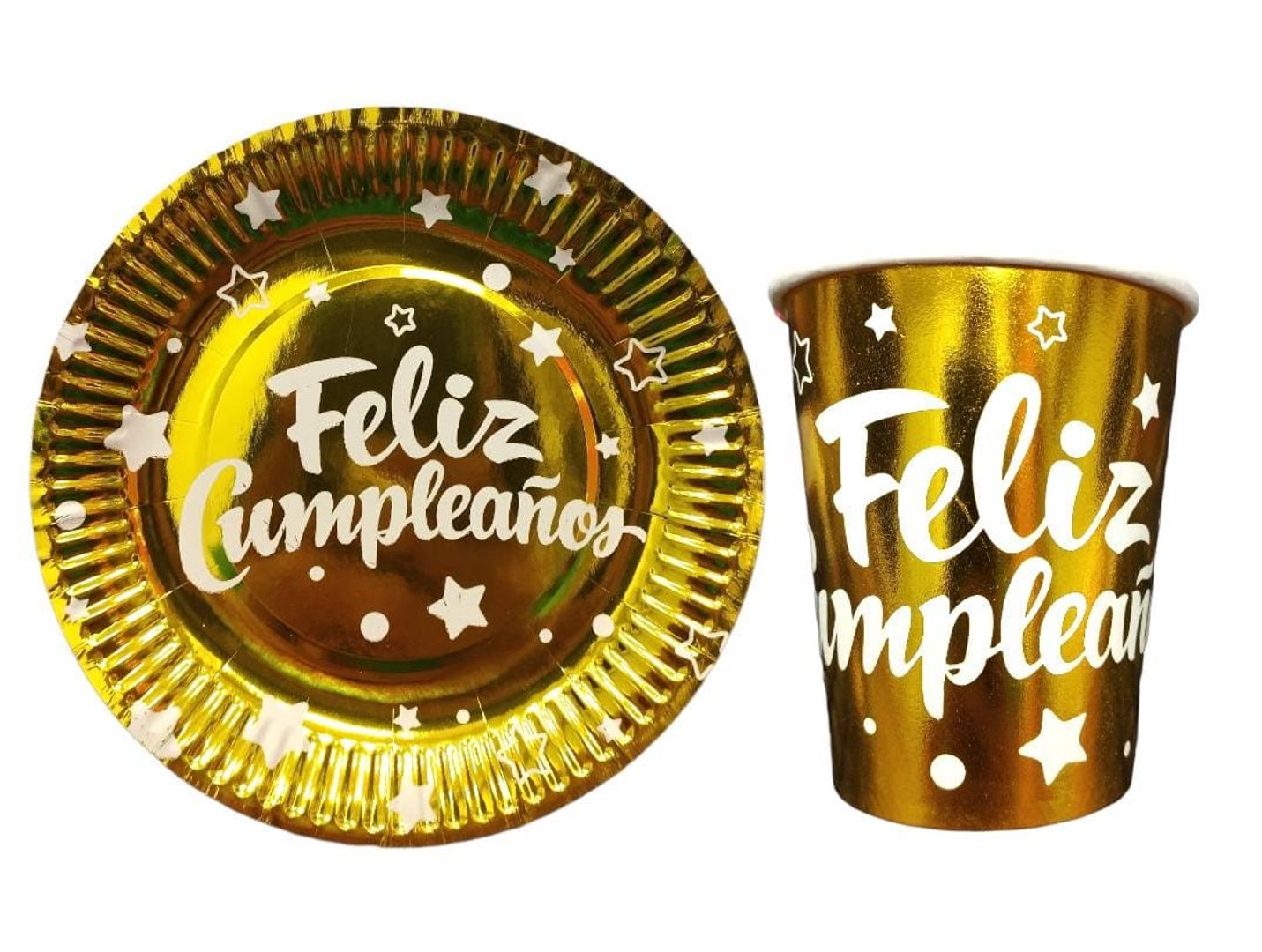 SET DE LUJO ( VASO Y PLATO ) X 10 UNIDADES