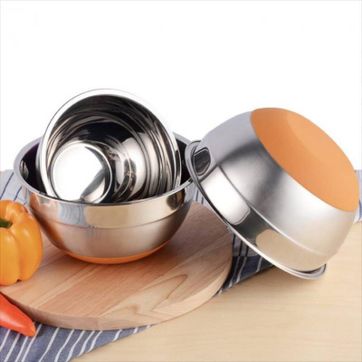 SET X3 BOWLS ACERO BASE SILICONA 16-20-22 HOME ELEMENTS - imagen 1