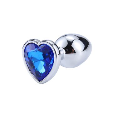 Imagen del producto Plug Anal metálico con Joya Corazón -Talla S