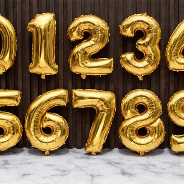 Imagen del producto GLOBO FOIL 32” NUMERO DORADO