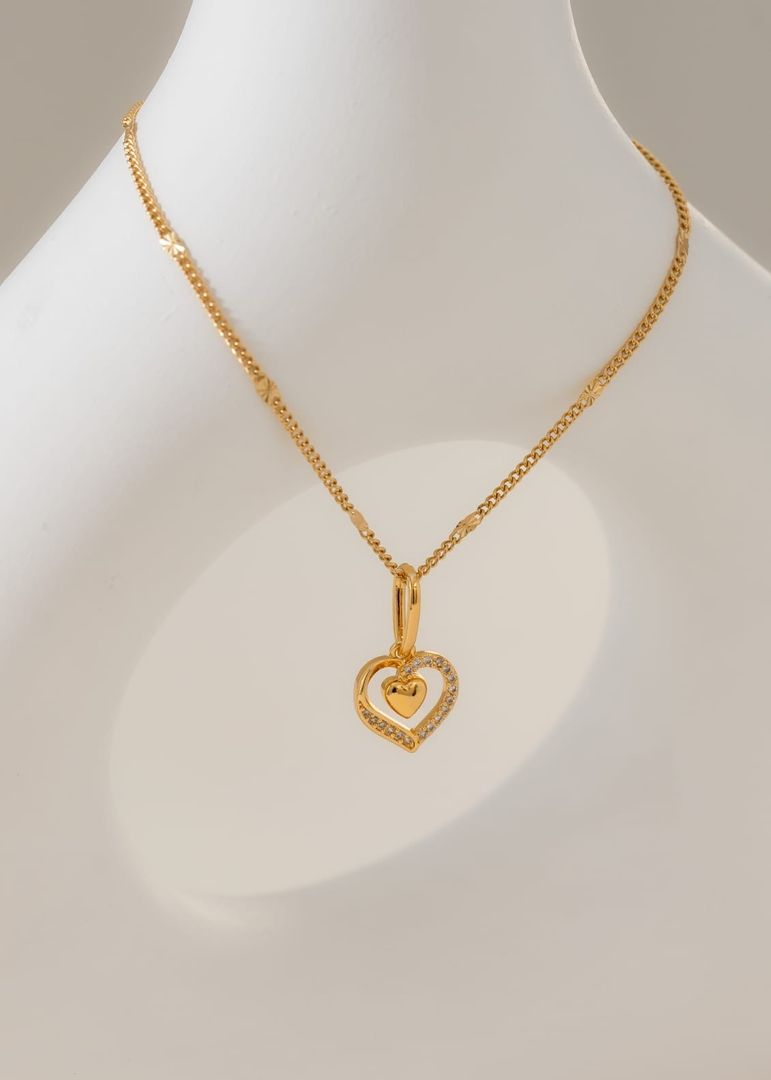 Cadena destello y corazon Lovely 