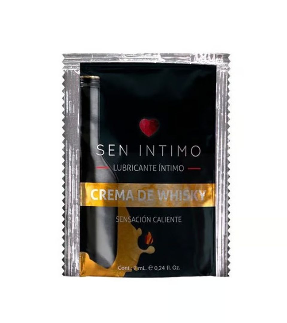 Lubricante caliente en sachet de Crema de whisky.
