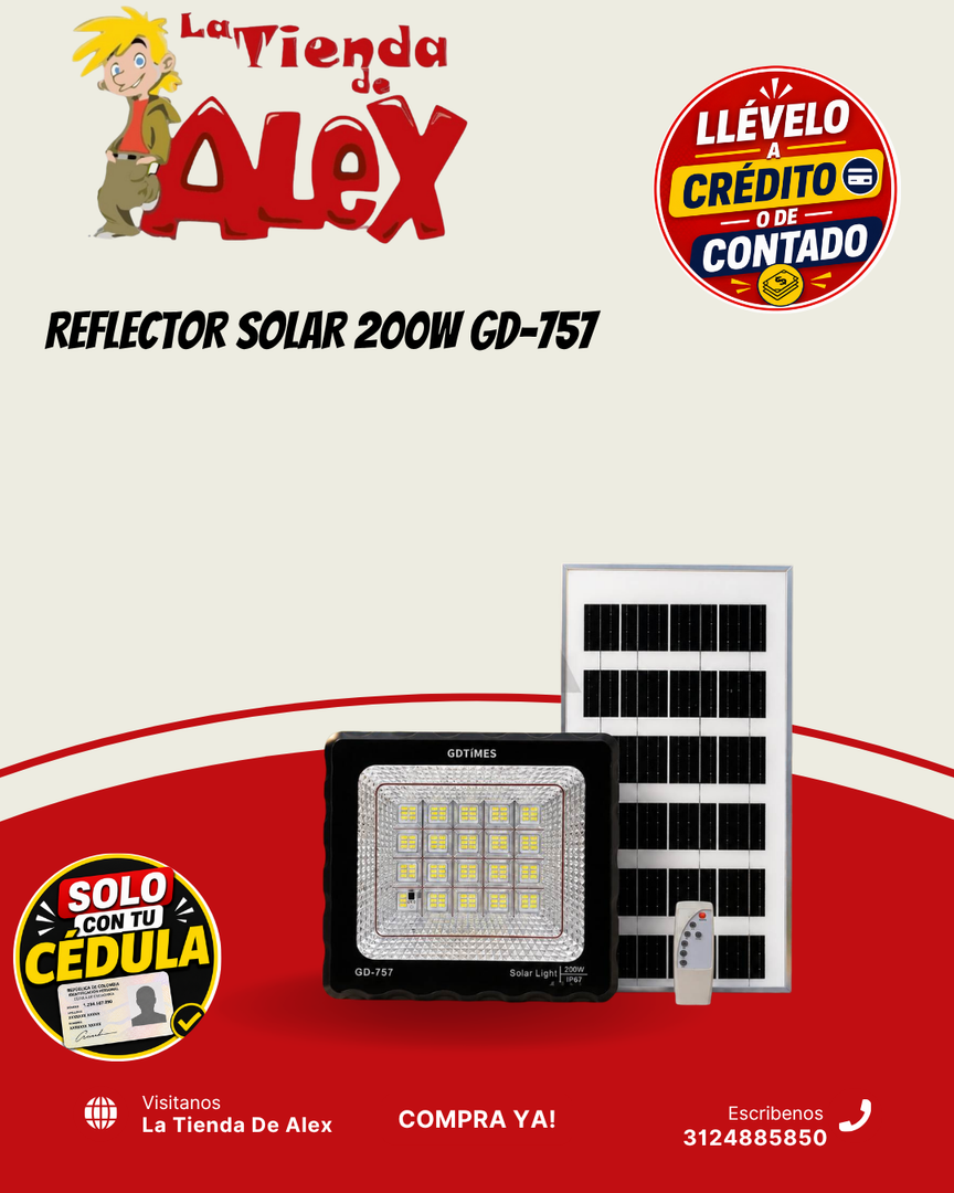 REFLECTOR SOLAR 200W GD-757