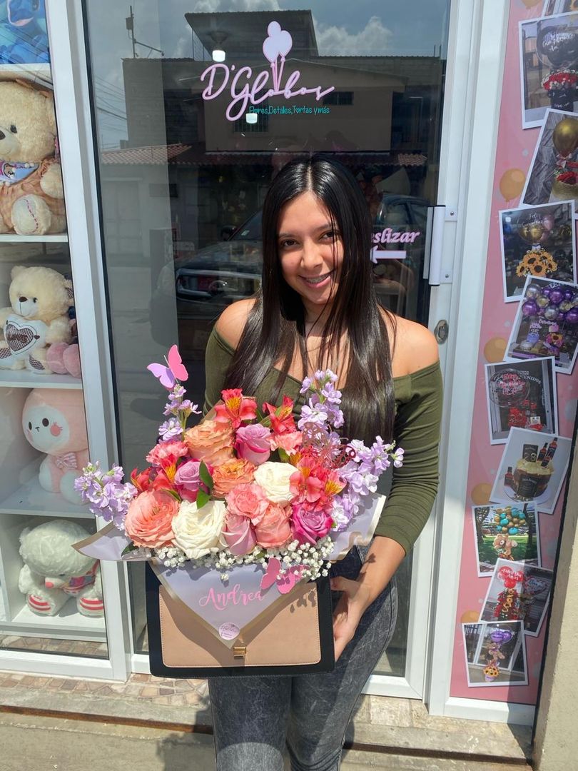 Cartera lujosa con Box Floral 