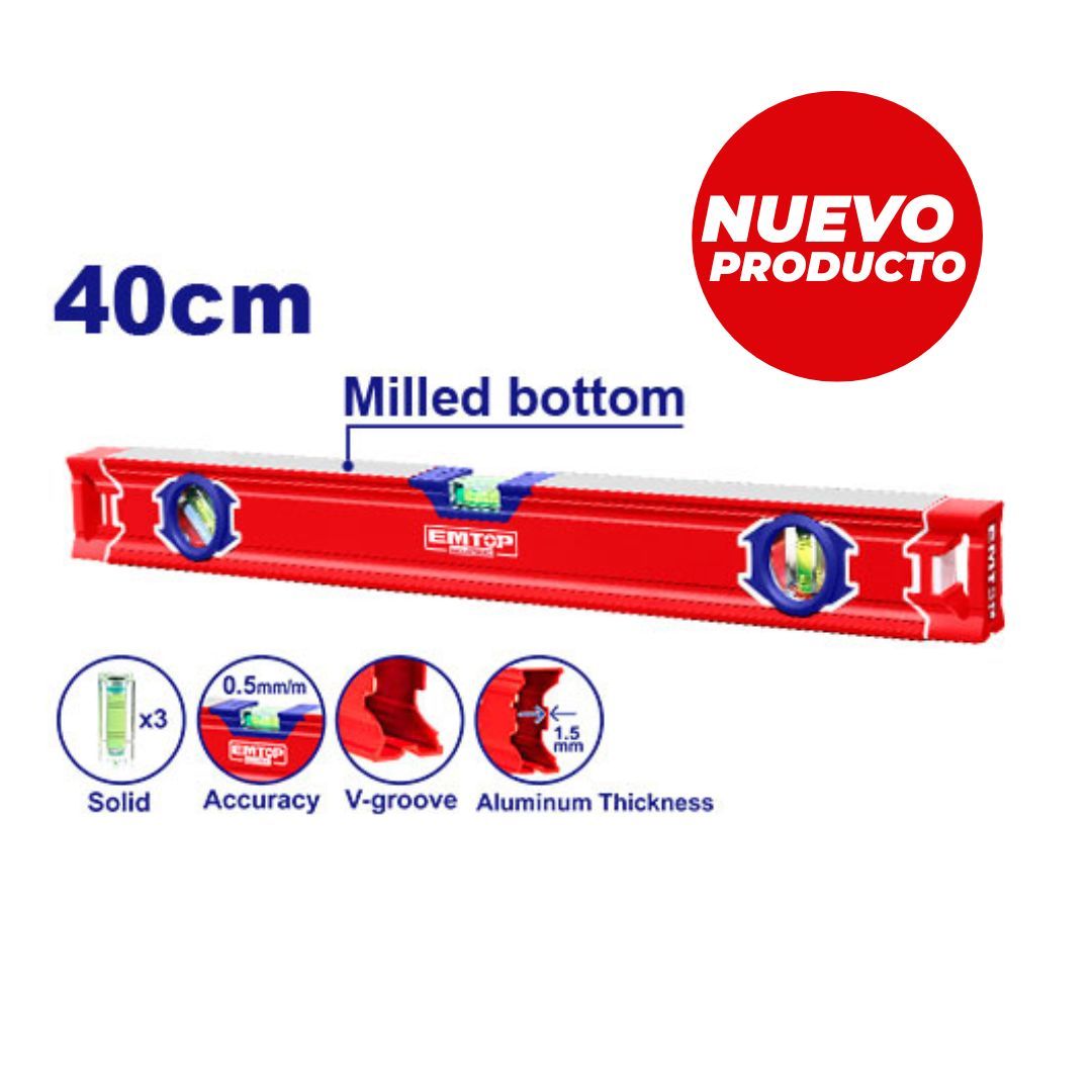 EMTOP NIVEL DE GOTA METALICO 16" (40CM) SUPER EMTOP