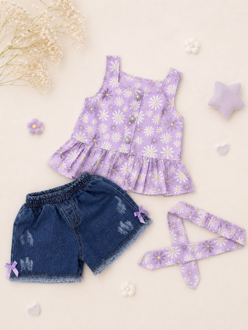Conjunto short bebita