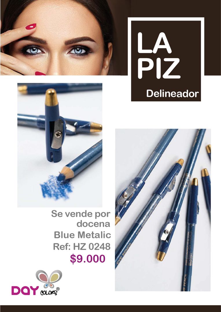 HZ0248 Lapiz Delineador Blue Metalic