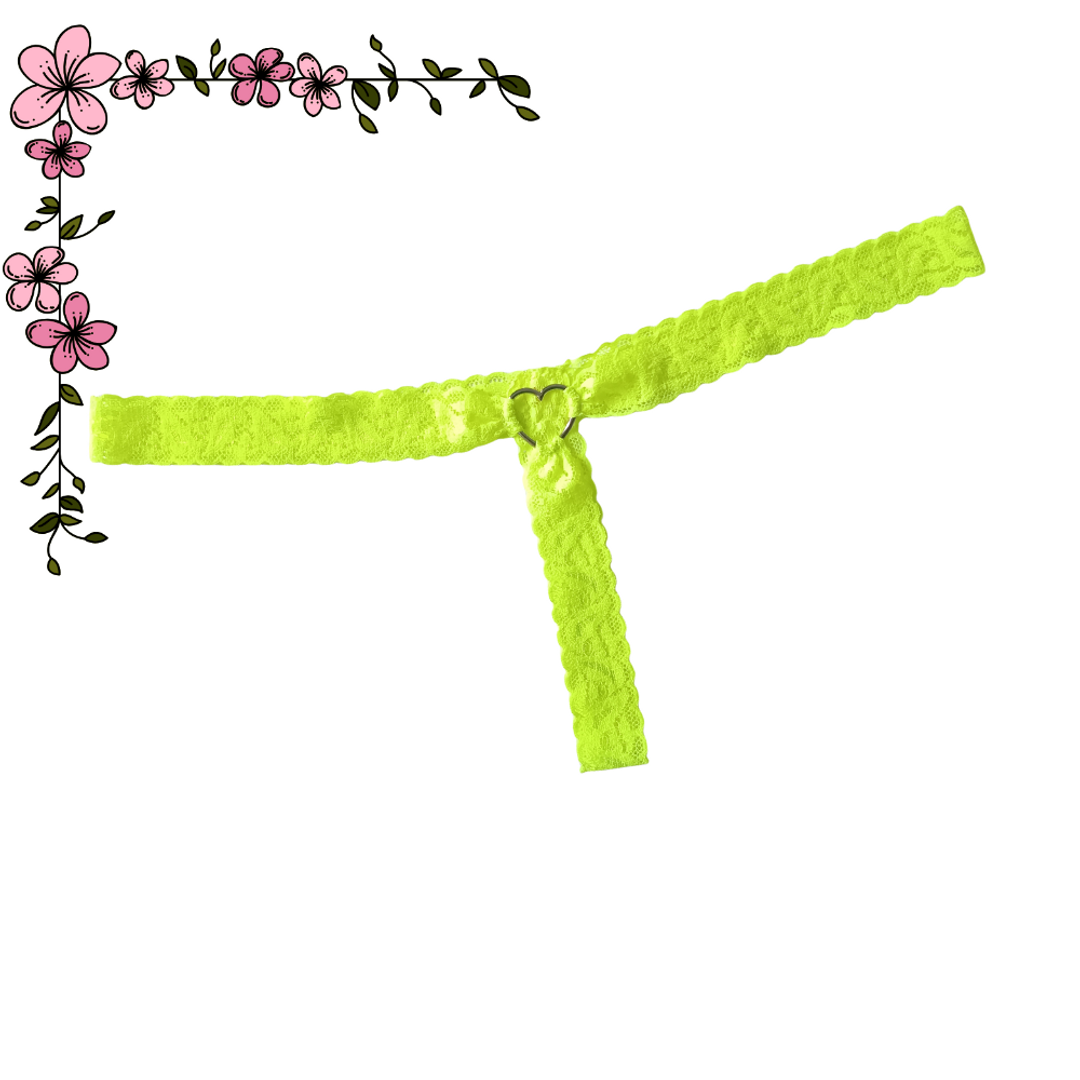 Tanga en encaje y aplique