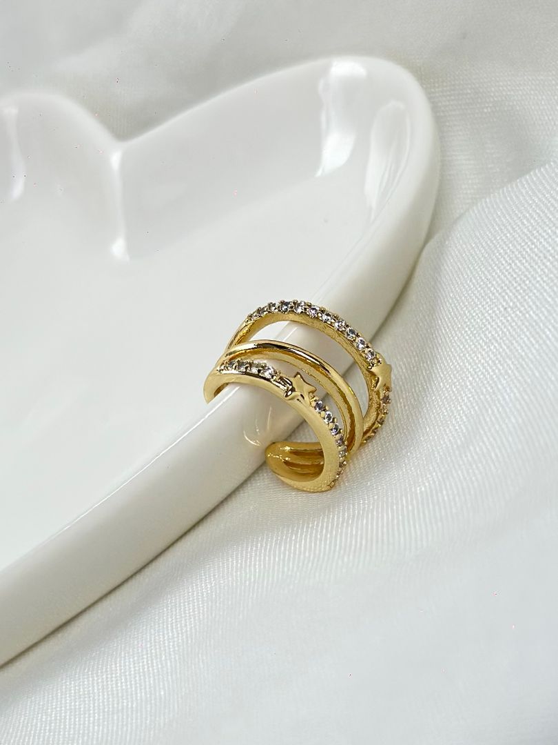 Earcuff líneas circonias 