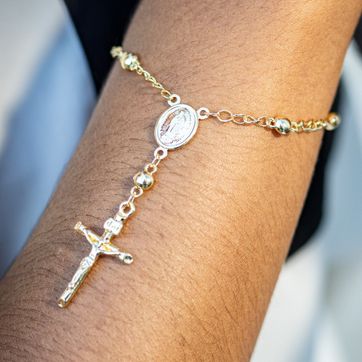 Imagen del producto Pulsera denario rodio 