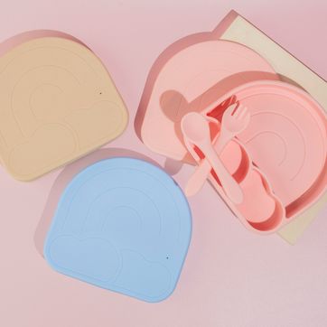 Imagen del producto PLATO SILICONA ARCOÍRIS BEBE