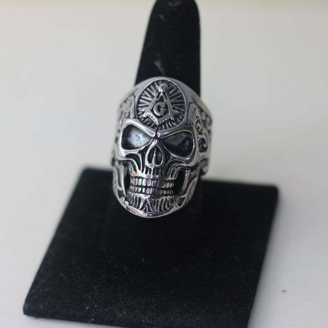 ANILLO CALAVERA MASONICA