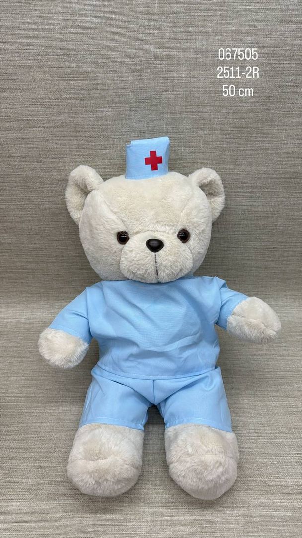 OSO DISFRAZADO DE ENFERMERO 50 CM
