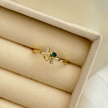 Imagen del producto Anillo love verde