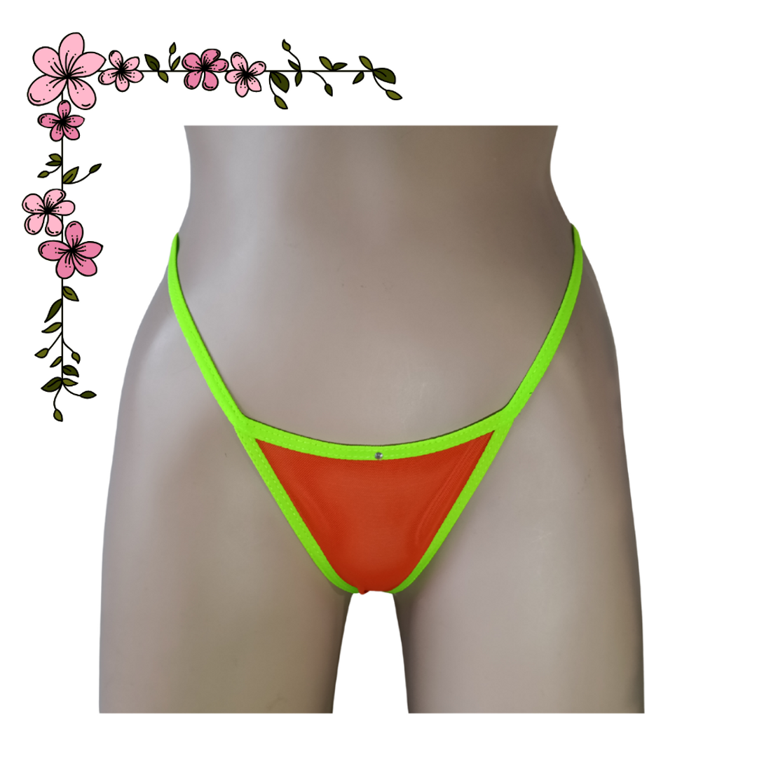 Tanga hilo en mallatex combinada