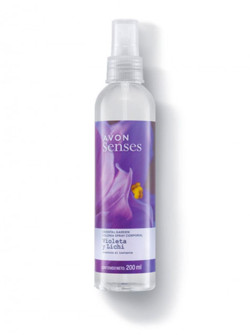 AVON SENSES BODY SPLASH VIOLETA Y LICHI 200 ml